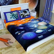 Белье постельное ''Космос'', комплект, 1,5 спальный